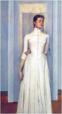 فرناند كنوف: بورتريه مارغريت (زيتية على قماش، 1887)