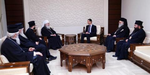  الأسد يستقبل البطريرك إريناوس