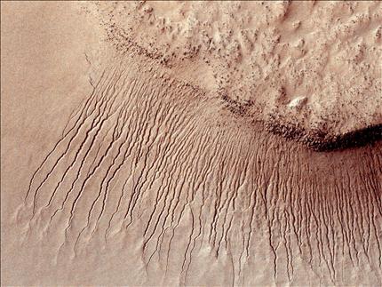 صورة لكوكب المريخ التقطها المسبار الخاص ببرنامج «استكشاف المريخ» (أ ف ب) 
