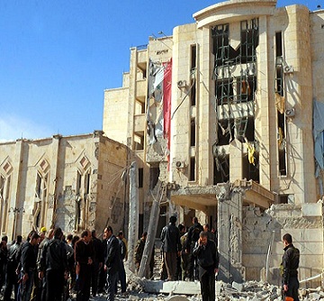 التفجيرات التي طالت مدينة حلب الشهر الماضي 
