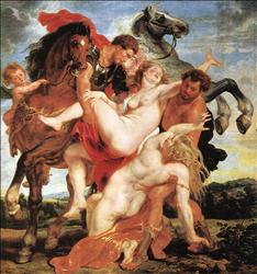 لوحة «الاغتصاب» للفنان البلجيكي بيتر بول روبنز (1577 - 1640) 