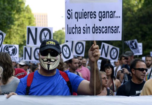 احتجاجات على سياسية التقشف في اسبانيا