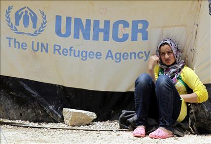 سورية لاجئة في مخيم الزعتري في الاردن في 18 ايار الماضي (ا ف ب) 