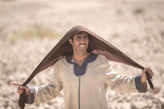الممثل السوري محمد حداقي خلال تصوير مسلسل «الطواريد»