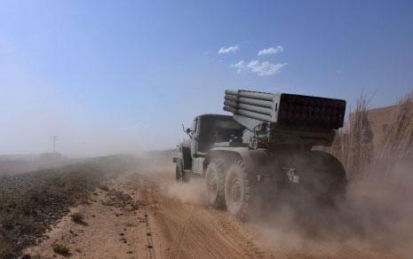 سيطر الجيش على منطقة تل دكوة الاستراتيجية في باديةريف دمشق الشرقي (أ ف ب) 