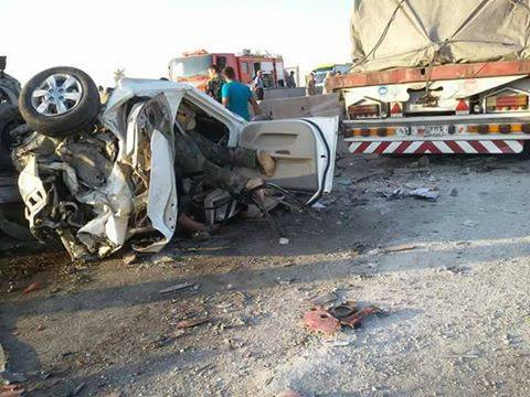 حادث مروري مروع على أوتوستراد دمشق حمص