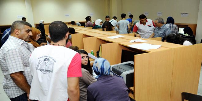 أعداد المسجلين في المفاضلة العامة لجامعة دمشق
