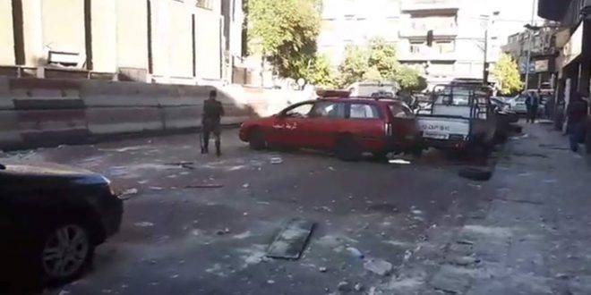 شهيدان وعدد من الجرحى جراء ثلاثة تفجيرات إرهابية انتحارية في شارع خالد بن الوليد بدمشق