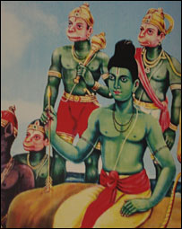 معابد الالهين رام وهانومان منتشرة بالهند