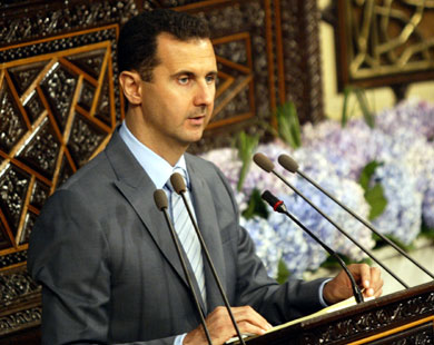 الأسد في مجلس الشعب السوري 