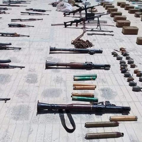  المختصة تعثر على أسلحة وذخائر من مخلفات الإرهابيين في مدينة جاسم بدرعا