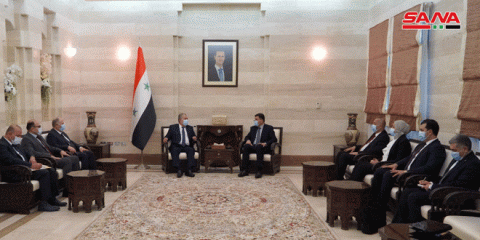 عرنوس يبحث مع وزير الموارد المائية العراقي آليات التعاون في مجالات المياه 