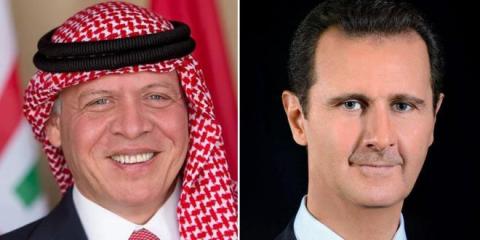  الأسد يبحث هاتفياً مع الملك الأردني العلاقات الثنائية وتعزيز التعاون المشترك