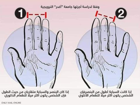  تكشف علاقة غريبة بين أصابع اليد وتفضيلات الطعام!