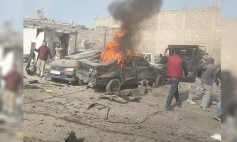  مدنيين إثر انفجار سيارة مفخخة في مدينة الباب بريف حلب الشرقي