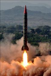 الصاروخ الباكستاني «قهوري هدف 5» ويبلغ مداه 3100 كلم 