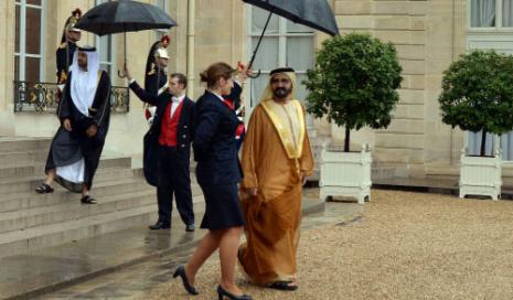 حاكم دبي محمد بن راشد خلال زيارة الى الاليزيه (أ ف ب ـ بيار اندرو)