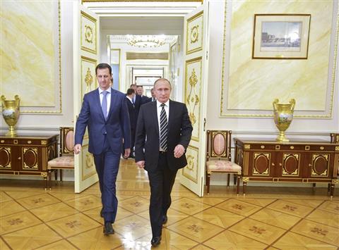 بوتين والأسد في الكرملين. (رويترز)