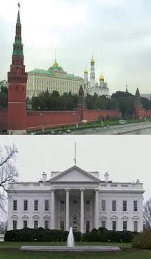 قصر الكرملين الروسي والبيت الأبيض الأمريكي
