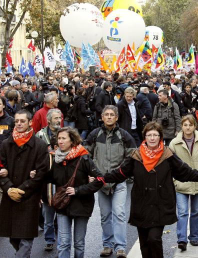مشهد من الإضرابات العامة الفرنسية 
