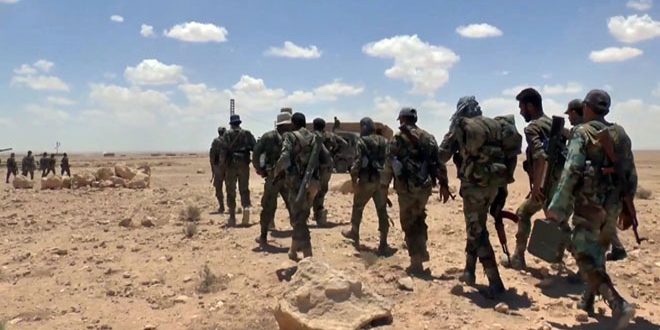 وحدات من الجيش العربي السوري تستعيد السيطرة على قرية الطرفاوي بريف حمص الشرقي