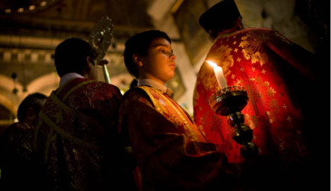 أرثوذكس خلال احياء رأس السنة في القدس المحتلة الشهر الماضي
