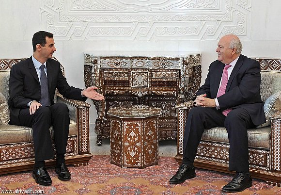 الأسد وموراتينوس في دمشق في زيارة سابقة