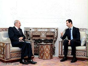 الرئيس الأسد خلال لقائه برئيس مجلس النواب اللبناني