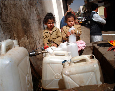 صنعاء تعاني من أزمة مياه حقيقية